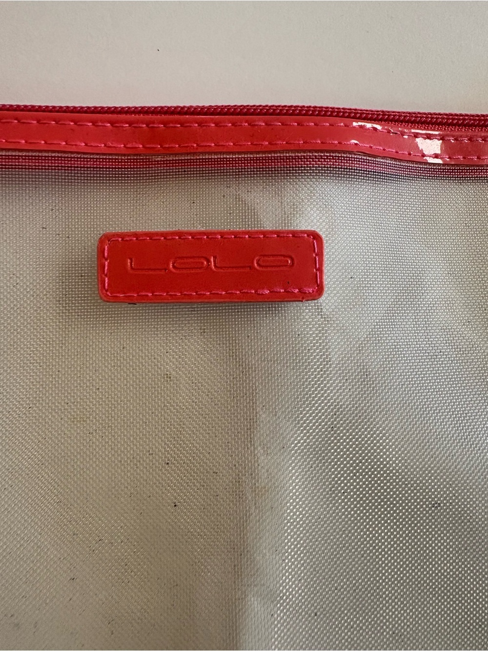 LOLO Vitamin Sea Clear mesh Beach Pouch with Red Trim - Picture 3 of 7
